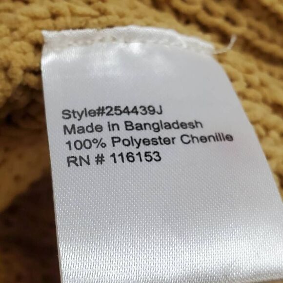 Poof Apparel Tan Chenille Longline Open Front Cardigan Sweater Women’s Size M - Picture 7 of 8